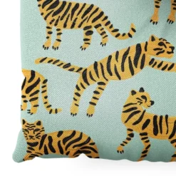 Cat Coquillette Tiger Collection Mint Orange Square Floor Pillow - Deny Desings -Deny Designs GUEST 004fa4ca b113 4d58 8cdd 55a9a39920a9