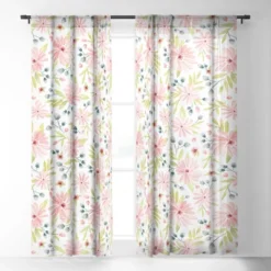 Heather Dutton Amelia Single Panel Sheer Window Curtain 120" X 50" - Deny Designs
