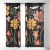 Miho TROPICAL Floral Night Single Panel Sheer Window Curtain - Deny Designs -Deny Designs GUEST 021958db 003a 470a 9958 288c90867eca