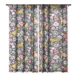 Ninola Design Spring Tigers Jungle Black Single Panel Sheer Window Curtain - Deny Designs 9 Ninola Design Spring Tigers Jungle Black Single Panel Sheer Window Curtain - Deny Designs -Deny Designs GUEST 0298efd4 e10e 48d0 a420 1d497e75bfc3