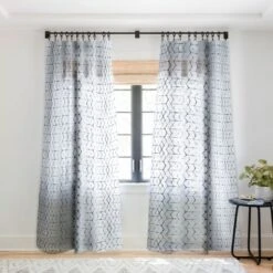 Becky Bailey Shibori Diamonds Single Panel Sheer Window Curtain - Deny Designs -Deny Designs GUEST 03a23dd9 0dab 4f93 8250 7380e3a5ffb4