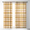 Kierkegaard Design Studio Hygge Retro Stripe Painted Plaid Single Panel Sheer Window Curtain - Deny Designs -Deny Designs GUEST 03d902e5 577f 49fe 8cfe 55f93f62409f
