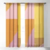 June Journal Shapes In Vintage Modern Pink Single Panel Sheer Window Curtain - Deny Designs -Deny Designs GUEST 050425d0 5e86 478a abb0 9dd4a25180ff