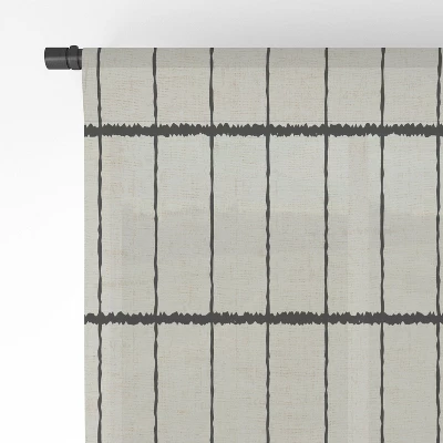 Holli Zollinger Linen Grid Single Panel Sheer Window Curtain - Deny Designs 5 Holli Zollinger Linen Grid Single Panel Sheer Window Curtain - Deny Designs - Image 3