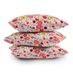 16"x16" Vivien Yip Whimsical Florals Square Throw Pillow Pink - Deny Designs -Deny Designs GUEST 067802b1 4eff 48f3 8016 efccfbccdd04