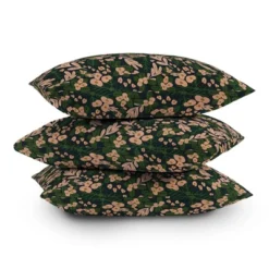 16"x16" Oris Eddu Poppy Pine Square Throw Pillow Green/Pink - Deny Designs -Deny Designs GUEST 09d06bad d81a 4dcc 9e55 2ab7e87eaed5