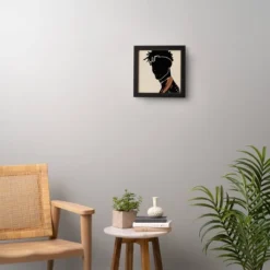 Domonique Brown Black Hair No. 2 Framed Wall Art Black - Deny Designs -Deny Designs GUEST 0ad4567a b658 4b06 b206 530b414d4d81