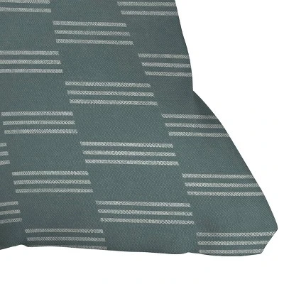 Little Arrow Design Co. Ella Tripe Stripe Outdoor Throw Pillow Teal - Deny Designs 3 Little Arrow Design Co. Ella Tripe Stripe Outdoor Throw Pillow Teal - Deny Designs