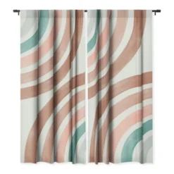 Emanuela Carratoni Double Retro Rainbows Single Panel Room Darkening Window Curtain 120" X 50" - Deny Designs -Deny Designs GUEST 0de38863 0fe0 47de 9c3c be171c03ba45