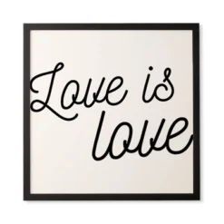 Eyesasdaggers Love Is Love Framed Wall Canvas Black/White - Deny Designs -Deny Designs GUEST 0e9bdbc3 df7e 420d 98b6 ca7050303af1