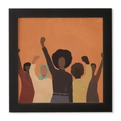 Nawaalillustrations Power To The People Framed Wall Art Black - Deny Designs -Deny Designs GUEST 0fc060f9 a31d 4938 a2da 4c8592389f34