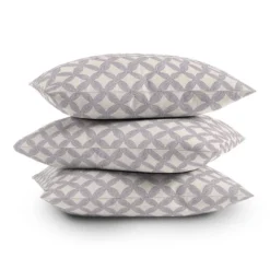 16"x16" Holli Zollinger Junglia Weave Square Throw Pillow Gray - Deny Designs -Deny Designs GUEST 10035276 1f0a 434f a8db 68eeff860783