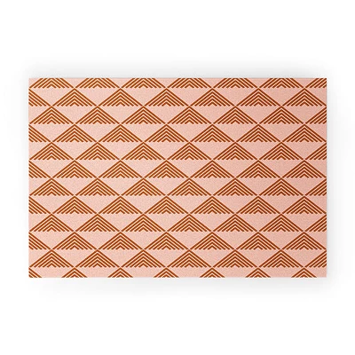 June Journal Triangular Lines In Terracotta Looped Vinyl Welcome Mat - Society6 7 June Journal Triangular Lines In Terracotta Looped Vinyl Welcome Mat - Society6 - Image 5