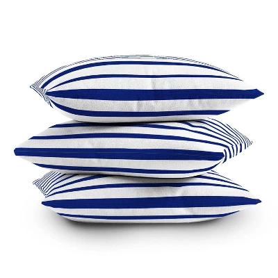 16"x16" Holli Zollinger Nautical Striped Square Throw Pillow Blue - Deny Designs 4 16"x16" Holli Zollinger Nautical Striped Square Throw Pillow Blue - Deny Designs - Image 2