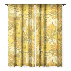 Jacqueline Maldonado 970S Floral Watercolor Single Panel Sheer Window Curtain - Deny Designs -Deny Designs GUEST 11760937 69ef 4d50 bc4f 7537494c245a