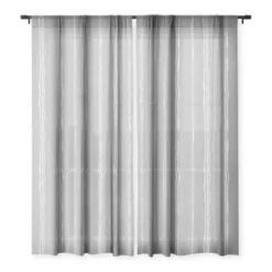 Holli Zollinger Linen Grey Stripe Single Panel Sheer Window Curtain - Deny Designs -Deny Designs GUEST 141e7386 eb68 4142 9aeb 821910ea6943