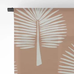 CoastL Studio Wide Palm Terra Cotta Single Panel Sheer Window Curtain - Deny Designs -Deny Designs GUEST 16d39d9f 46ee 4ea8 b49a 80a441bbdc28