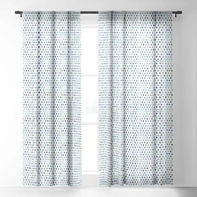 Ninola Design Color Palette Blue Single Panel Sheer Window Curtain 120" X 50" - Deny Designs 3 Ninola Design Color Palette Blue Single Panel Sheer Window Curtain 120" X 50" - Deny Designs