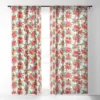 Ninola Design Poinsettia Holiday Flowers Single Panel Sheer Window Curtain - Deny Designs -Deny Designs GUEST 17a624b0 8585 4394 a596 8f4351e1890c