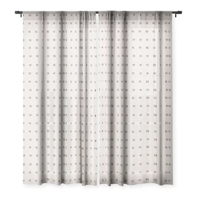 Urban Wild Studio Desert Check Small Charcoal Single Panel Sheer Window Curtain - Deny Designs 4 Urban Wild Studio Desert Check Small Charcoal Single Panel Sheer Window Curtain - Deny Designs - Image 2