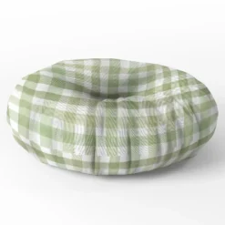 Ninola Design Watercolor Gingham Salad Green Floor Pillow - Deny Desings -Deny Designs GUEST 22e5aedb e28d 4d75 bc6d f1c45e7caa38