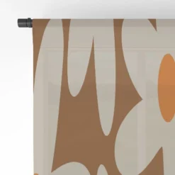 Kierkegaard Design Studio Daisy Time Retro Floral Pattern Single Panel Sheer Window Curtain - Deny Designs -Deny Designs GUEST 23429cba 014d 4e66 89a1 6d113e462f49