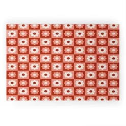 Grace Fall Retro Flower Pattern Welcome Mat - Society6 -Deny Designs GUEST 253a7d51 7b5e 49aa b022 7d99e0082ac2