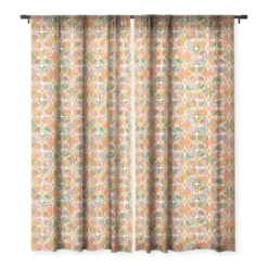 Evamatise Abstract Flowers Summer Holiday Single Panel Sheer Window Curtain - Deny Designs -Deny Designs GUEST 2a831b04 3ebe 4684 bb44 1b5739d4cba7