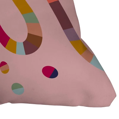 16"x16" Amber Young Striped Noods Square Throw Pillow Pink - Deny Designs 4 16"x16" Amber Young Striped Noods Square Throw Pillow Pink - Deny Designs - Image 2