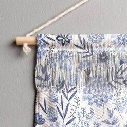 47"x32" 3pc Pimlada Phuapradit Blue And White Floral Wall Hanging Landscape Tapestries Blue - Deny Designs -Deny Designs GUEST 2c39c37d b429 4973 a1cf f09da4573291