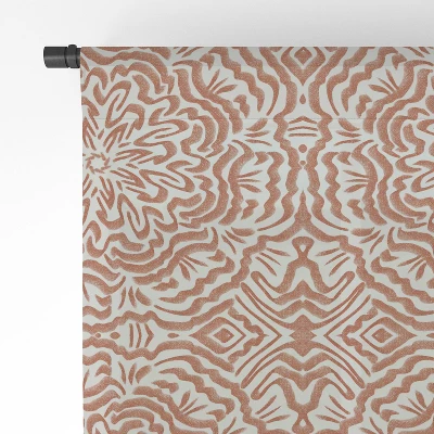 Marta Barragan Camarasa Terracotta Strokes Pattern Single Panel Sheer Window Curtain - Deny Designs 5 Marta Barragan Camarasa Terracotta Strokes Pattern Single Panel Sheer Window Curtain - Deny Designs - Image 3