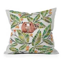 Cat Coquillette Happy Sloth Tropical Rainforest Outdoor Throw Pillow Green - Deny Designs 11 Cat Coquillette Happy Sloth Tropical Rainforest Outdoor Throw Pillow Green - Deny Designs -Deny Designs GUEST 2f799483 9482 4e0e bdde 81c748fc5ec8