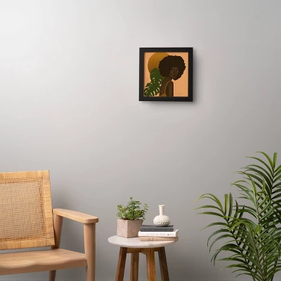 12" X 12" Nawaalillustrations Girl In The Sun Framed Wall Art Black - Deny Designs 6 12" X 12" Nawaalillustrations Girl In The Sun Framed Wall Art Black - Deny Designs - Image 4