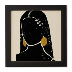 Domonique Brown Black Hair No. 3 Framed Wall Art Black - Deny Designs -Deny Designs GUEST 34efb2e0 3594 4ebd b07e 1657ab2b36c7