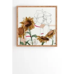 Kc Lo Late Summer 'The Things I Kept Inside' Bamboo Framed Wall Canvas White - Deny Designs -Deny Designs GUEST 35897dda d6c9 4708 8063 29ce44b3785d