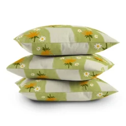 16"x16" Lane And Lucia Dandelion Checkerboard Square Throw Pillow Green - Deny Designs 7 16"x16" Lane And Lucia Dandelion Checkerboard Square Throw Pillow Green - Deny Designs -Deny Designs GUEST 3638e5bd 2cfe 48a5 b7ac 9fede959e599