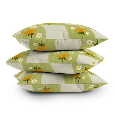 16"x16" Lane And Lucia Dandelion Checkerboard Square Throw Pillow Green - Deny Designs 5 16"x16" Lane And Lucia Dandelion Checkerboard Square Throw Pillow Green - Deny Designs - Image 3