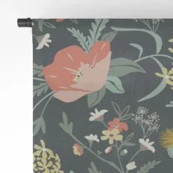 Heather Dutton Poppy Meadow Midnight Single Panel Sheer Window Curtain - Deny Designs -Deny Designs GUEST 37fdb969 31c0 4c9c aec4 b64e3bcf2a41