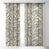 Alisa Galitsyna Bellflower Pattern Cream Olive Single Panel Sheer Window Curtain - Deny Designs -Deny Designs GUEST 384ec81d b647 477f b80d f1e4255ecee8