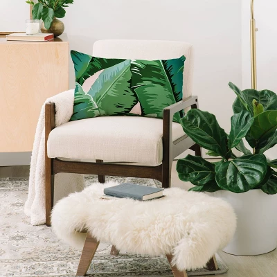 Gale Switzer Banana Leaf Grandeur Oblong Lumbar Throw Pillow Green - Deny Designs 3 Gale Switzer Banana Leaf Grandeur Oblong Lumbar Throw Pillow Green - Deny Designs