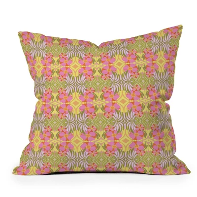 Sewzinski Modern Botanicals III Outdoor Throw Pillow Green/Pink - Deny Designs 5 Sewzinski Modern Botanicals III Outdoor Throw Pillow Green/Pink - Deny Designs - Image 3