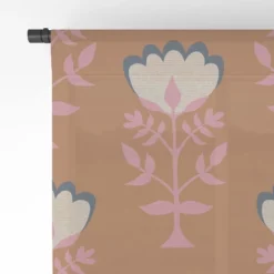 Schatzi Brown Norr Flower Orange Single Panel Sheer Window Curtain - Deny Designs -Deny Designs GUEST 3cf23f06 8f61 42a8 a678 c36d5bac60ee