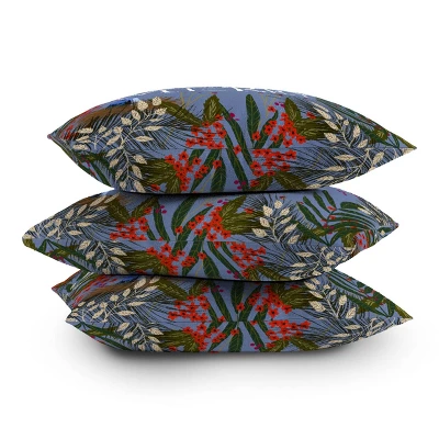 16"x16" Joy Laforme Christmas 'Merry Merry' Wreath Square Throw Pillow Beige - Deny Designs 5 16"x16" Joy Laforme Christmas 'Merry Merry' Wreath Square Throw Pillow Beige - Deny Designs - Image 3