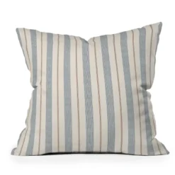 Little Arrow Design Co. Ivy Stripes Outdoor Throw Pillow Cream/Blue - Deny Designs -Deny Designs GUEST 3f546aac 4026 470e bd18 5e7d2b97f0de