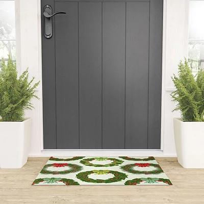 Sabine Reinhart Christmas Wreaths Welcome Mat - Society6 3 Sabine Reinhart Christmas Wreaths Welcome Mat - Society6