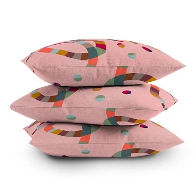 16"x16" Amber Young Striped Noods Square Throw Pillow Pink - Deny Designs 5 16"x16" Amber Young Striped Noods Square Throw Pillow Pink - Deny Designs - Image 3