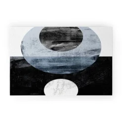 Galleryj9 Circles Black And White Geometric Mid Century Modern Abstract Welcome Mat - Society6 -Deny Designs GUEST 418093c6 751d 46b3 8373 7ff28880367c