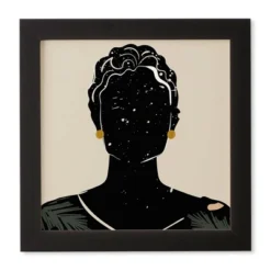 Domonique Brown Black Hair No. 5 Framed Wall Art Black - Deny Designs -Deny Designs GUEST 48275adc 3eb4 462c b846 74bcde60d01f