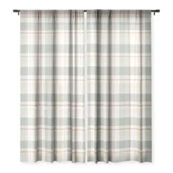 Lisa Argyropoulos Light Cottage Plaid Single Panel Sheer Window Curtain - Deny Designs -Deny Designs GUEST 493b9d47 680b 4ac5 bb10 3b3d7315b69c