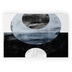 Galleryj9 Circles Black And White Geometric Mid Century Modern Abstract Welcome Mat - Society6 -Deny Designs GUEST 49c741a1 f46a 4240 8018 c6acf42de963